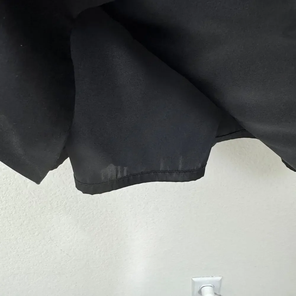 Milly Of New York Womens Party Mini Dress Size 2 Bow Silk Blend Satin Black - Picture 5 of 9